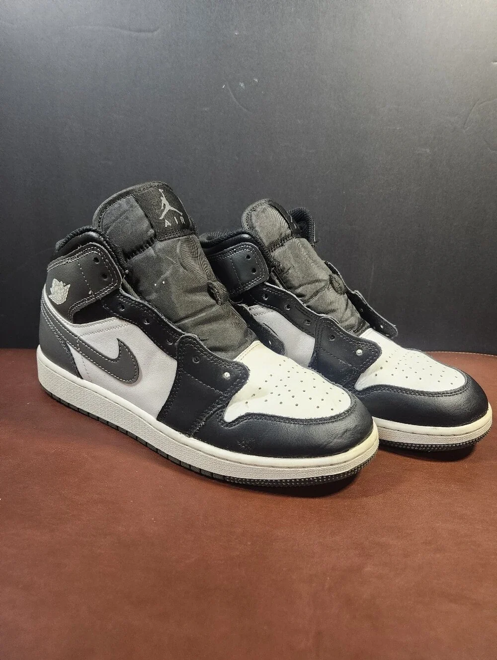 Nike Air Jordan 1 Mid Black White Sneakers